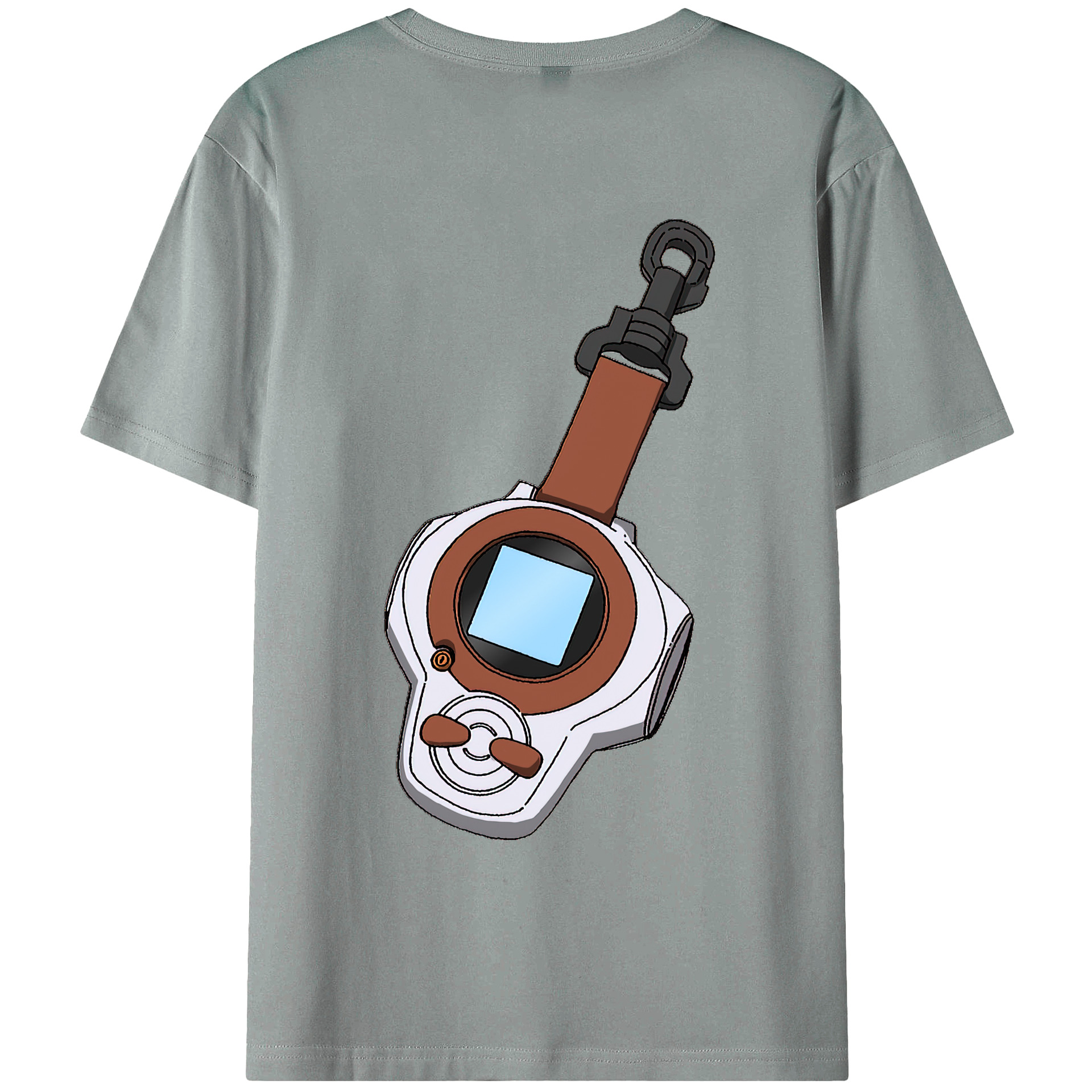 （画像用） Digimon デジタルモンスター/デジモン 綿100％ メンズ半袖Tシャツ（バックプリント） 通気性